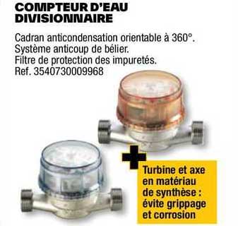 compteur d'eau divisionnaire