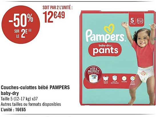 couches-culottes bébé pampers baby-dry