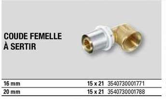 Coude Femelle à Sertir