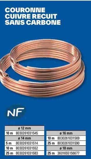 couronne cuivre recuit sans carbone