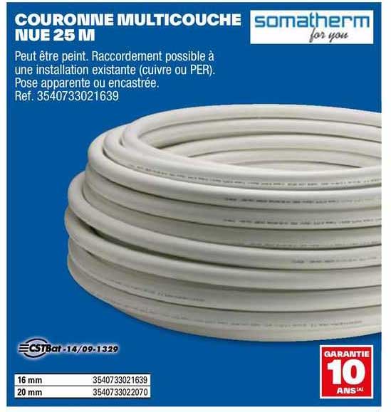 couronne multicouche nue 25 m somatherm