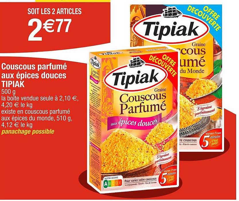 couscous parfumé aux épices douces tipiak