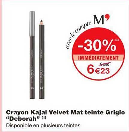 crayon kajal velvet mag teinte grigio "deborah"