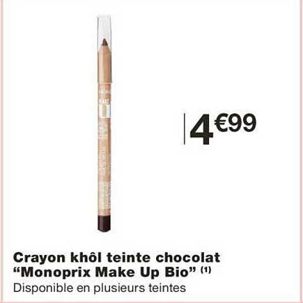 crayon khôl teinte chocolat "monoprix make up bio"