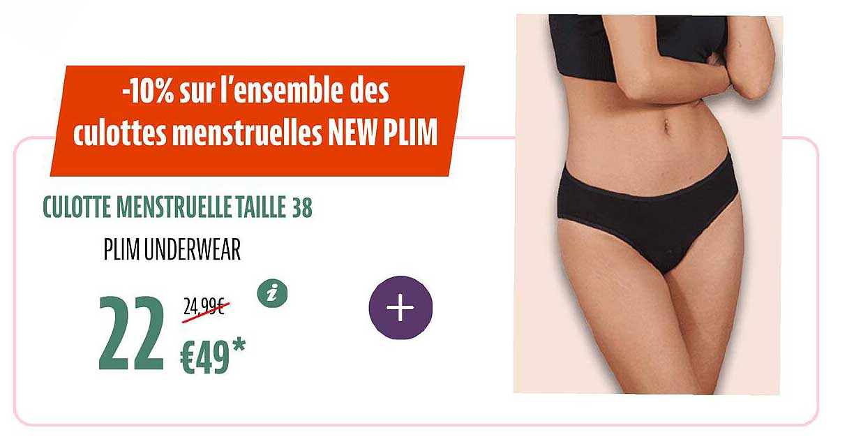culotte menstruelle taille 38 plim underwear