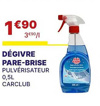 dégivre pare-brise pulvérisateur 0,5 l carclub