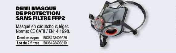 demi masque de protection sans filtre ffp2
