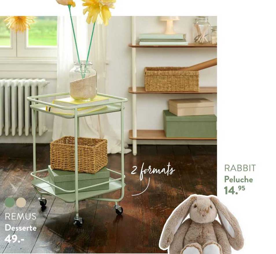 desserte remus, peluche rabbit