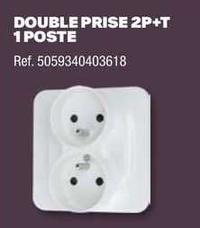 double prise 2p+t 1 poste