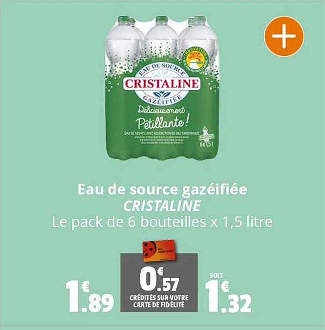 eau de source gazéifiée cristaline
