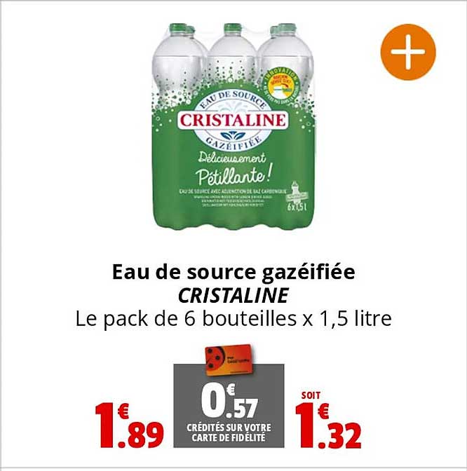 eau de source gazéifiée cristaline