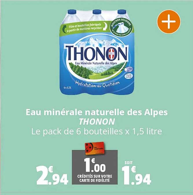 eau minéral naturelle des alpes thonon