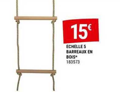 echelle 5 barreaux en bois