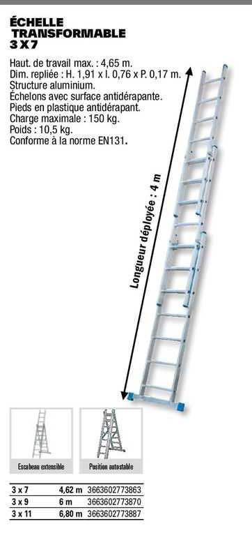 échelle Transformable 3 X 7