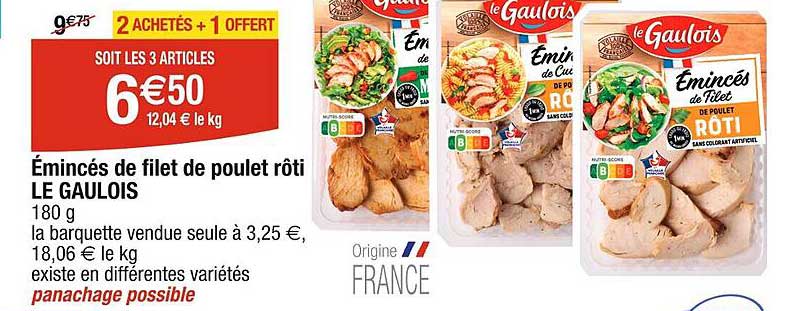 émincés De Filet De Poulet Rôti Le Gaulois