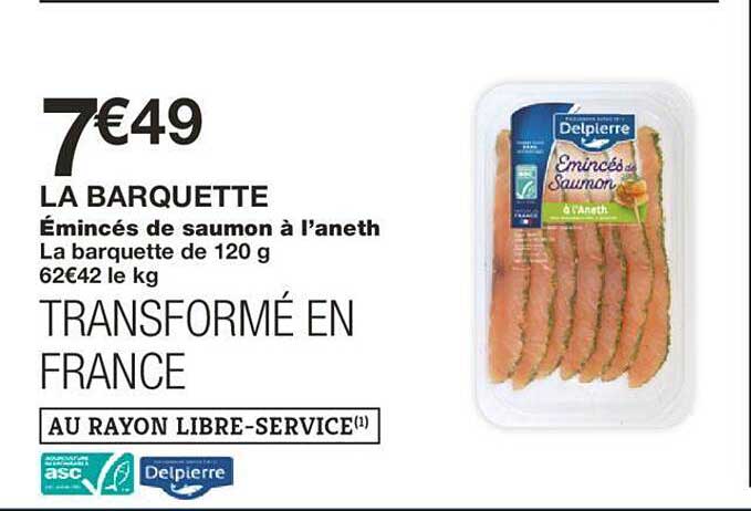 émincés de saumon à l'aneth