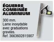équerre combinée aluminium