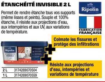 étanchéité Invisible 2 L Ripolin