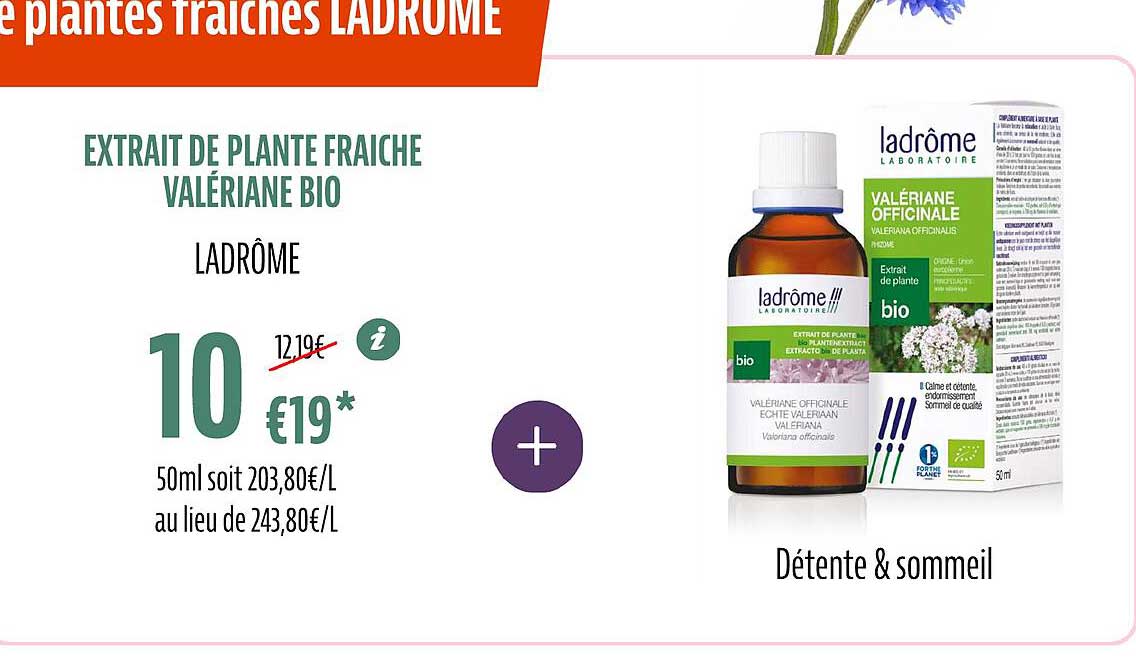 extrait de plante fraîche valériane bio ladrôme