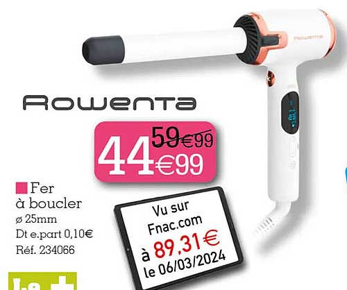 fer à boucler rowenta