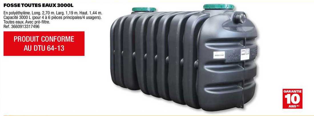 fosse toutes eaux 3000 l