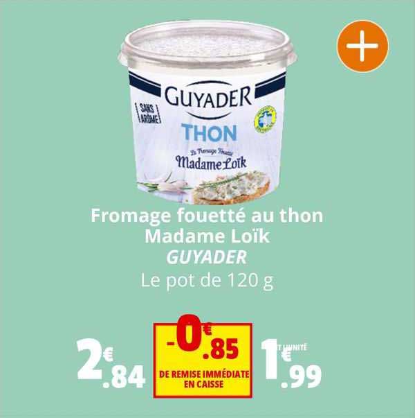 fromage fouetté au thon madame loïk gyader