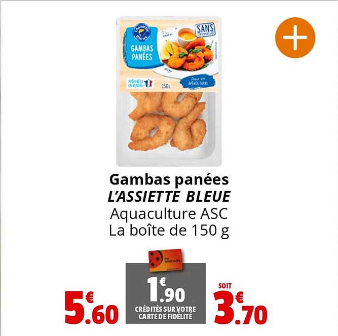 gambas panées l'assiette bleue