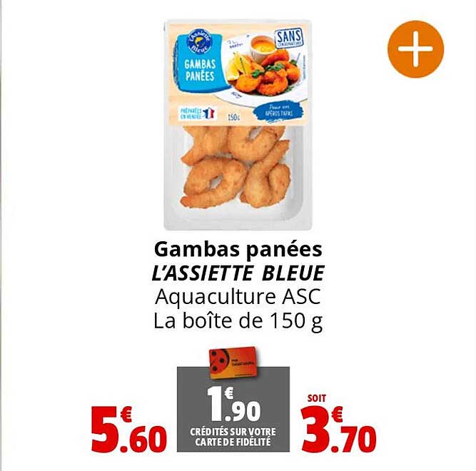 gambas panées l'assiette bleue