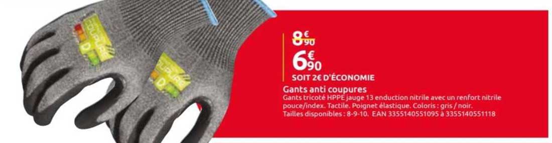 gants anti coupures