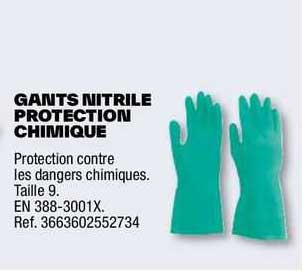 gants nitrile protection chimique