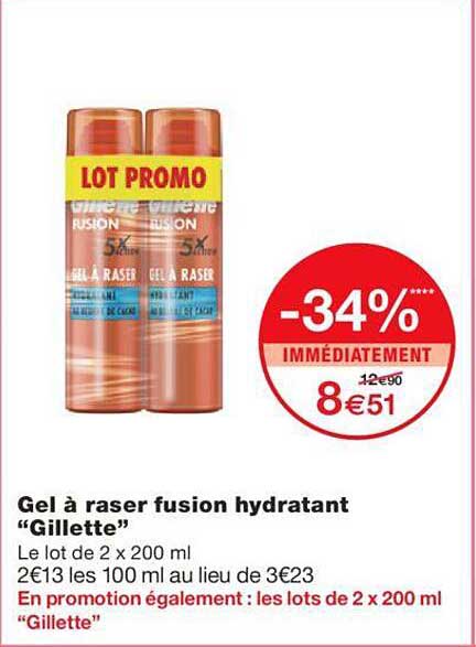 Gel à Raser Fusion Hydratant "gillette"
