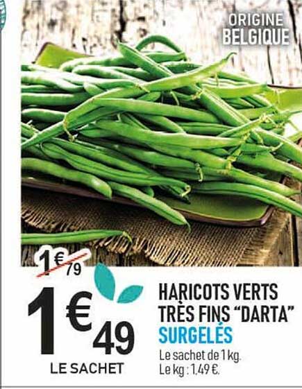 haricots verts très fins "darta" surgelés
