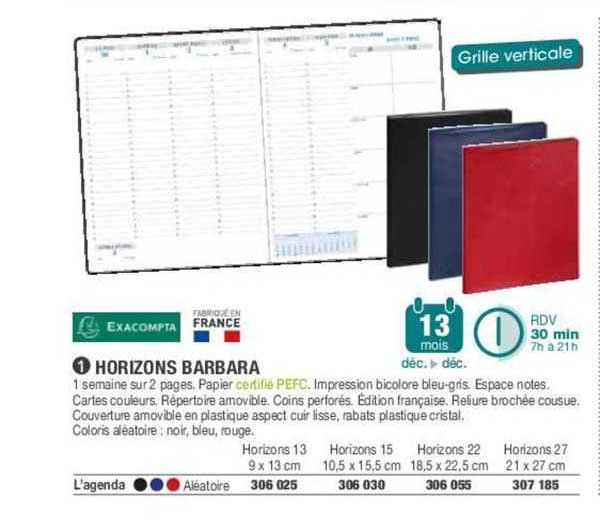 horizons barbara exacompta