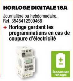 horloge digitale 16a