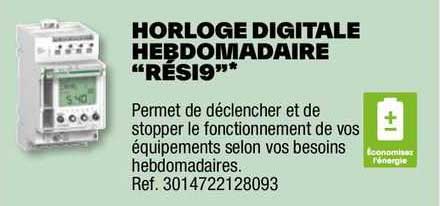 horloge digitale hebdomadaire "rési9"