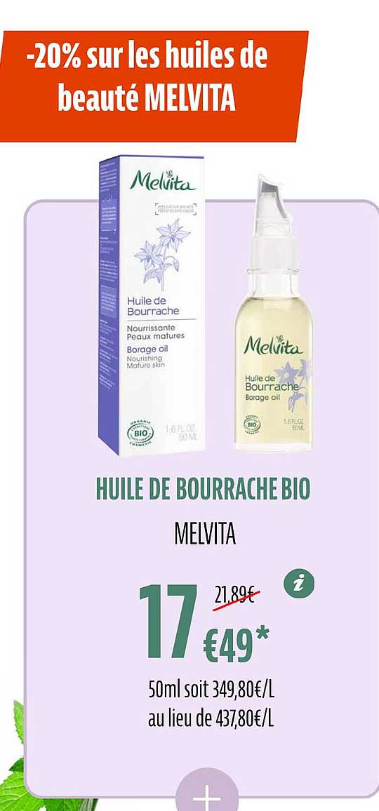 huile de bourrache bio melvita