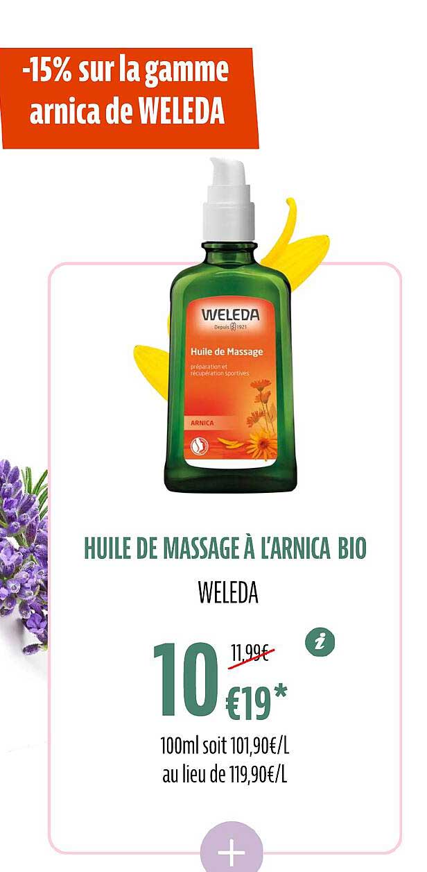 huile de massage à l'arnica bio weleda