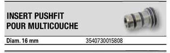 insert pushfit pour multicouche