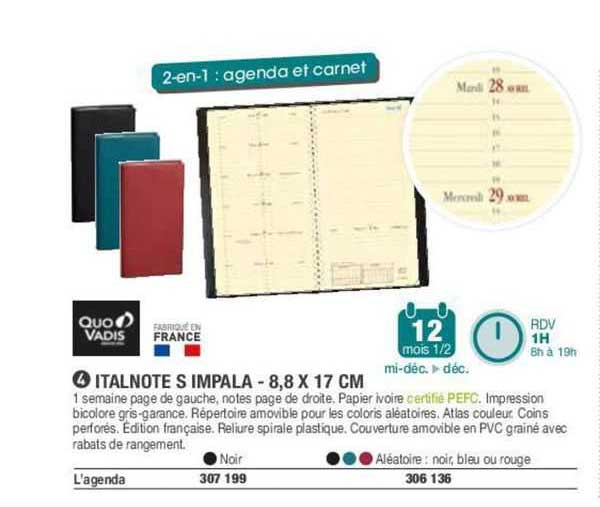 italnote s impala - 8,8 x 17 cm quo vadis