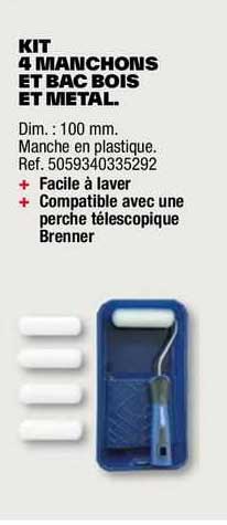 Kit 4 Manchons Et Bac Bois Et Métal