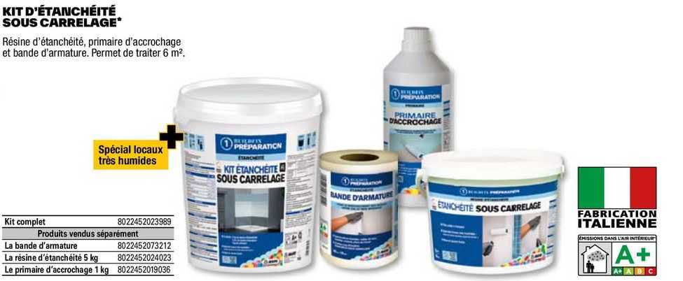 kit d'étanchéité sous carrelage