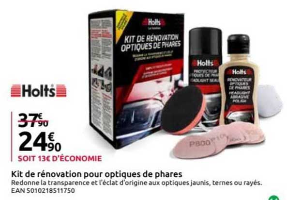 kit de rénovation pour optiques de phares holts