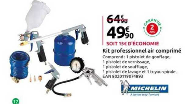 kit professionnel air comprimé michelin
