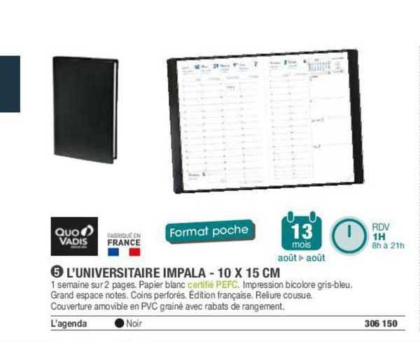 l'universitaire impala - 10 x 15 cm quo vadis