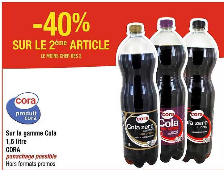 la gamme cola 1,5 litre cora