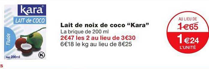 Lait De Noix De Coco "kara"