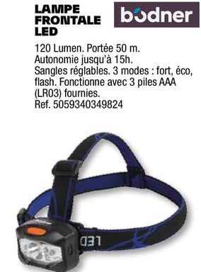 lampe frontale led bodner