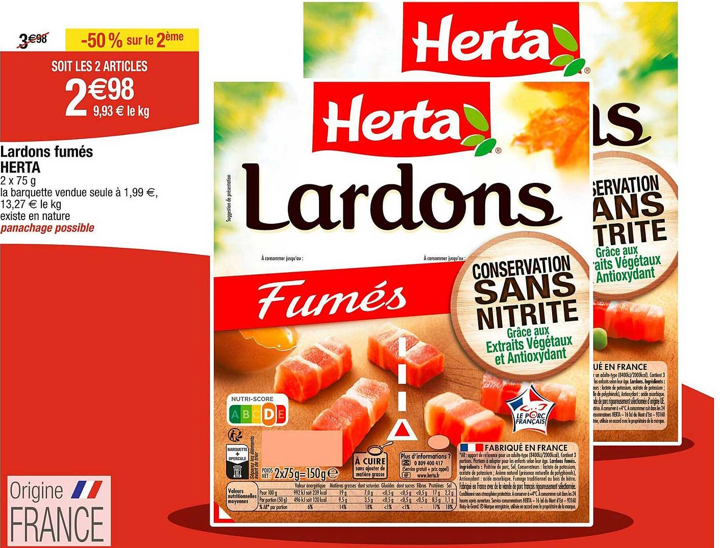 Lardons Fumés Herta