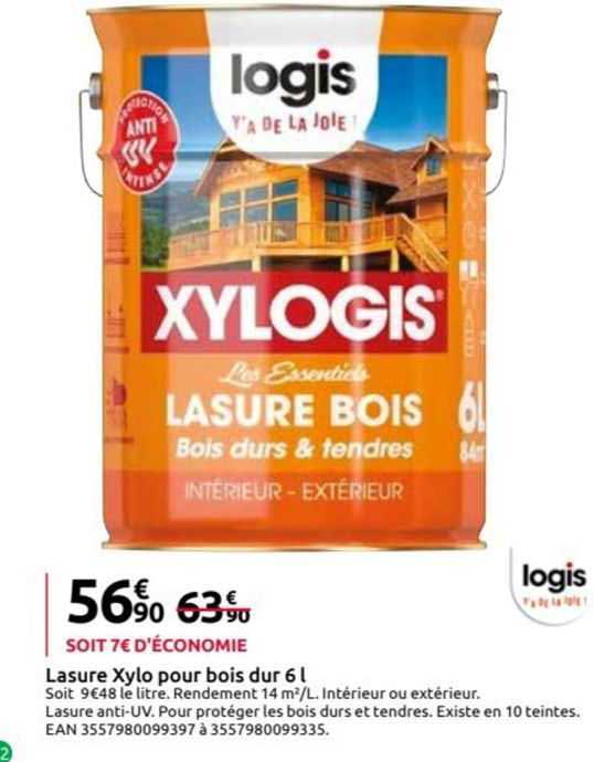 lasure xylo pour bois dur 6 l logis