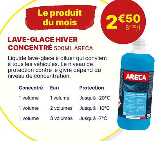 lave-glace hiver concentré 500 ml areca